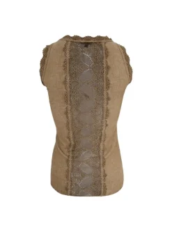 Online Black Colour Bcivy Rib Top Champagne
