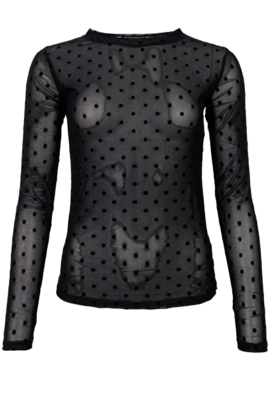 Sale Black Colour Bcjennie Dotted Mesh Blouse