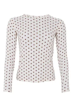 Sale Black Colour Bcjennie Dotted Mesh Blouse 40611 Shirts