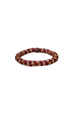 New Black Colour Bckally Elastic 6722 Plum/Gold Coloured