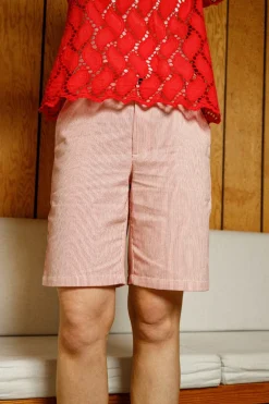 Best Black Colour Bclolly Shorts 40872 White Red