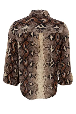 New Black Colour Bcluna Blouse With Collar Python