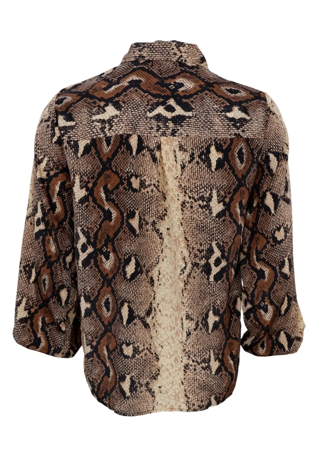 New Black Colour Bcluna Blouse With Collar Python