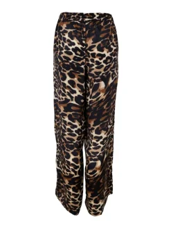 Clearance Black Colour Bcluna Straight Pant Leopard