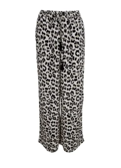 New Black Colour Bcluna Straight Pant Lt. Leopard