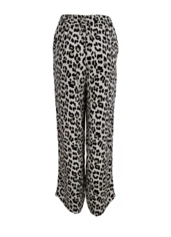 New Black Colour Bcluna Straight Pant Lt. Leopard