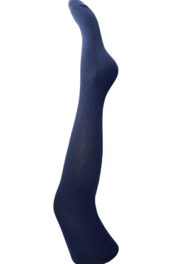 Clearance Black Colour Bcmalika Kneehigh Rib Sock 4285 Navy