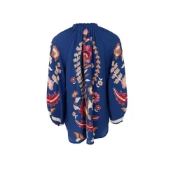 Discount Black Colour Bcmarigold Blouse 41024 Dk. Blue Flower
