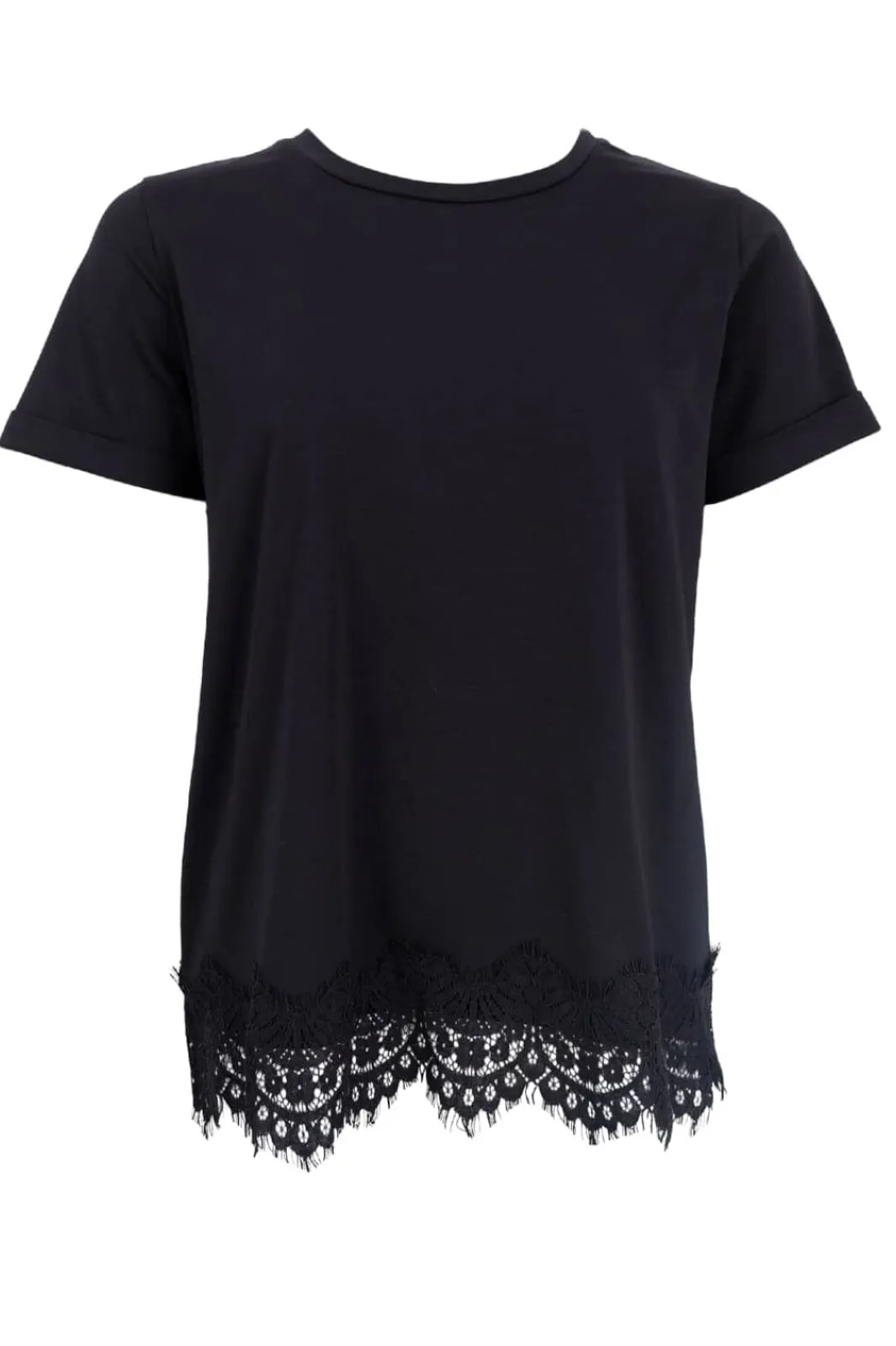 Best Black Colour Bcmay Ss Lace Tee 40920 Shirts