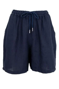 Best Black Colour Bcmelina Linen Shorts 40575 Navy