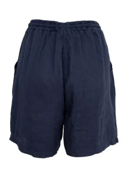 Best Black Colour Bcmelina Linen Shorts 40575 Navy