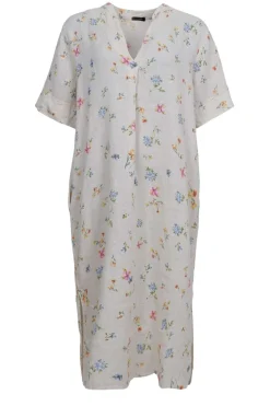 Online Black Colour Bcmelina Long Linen Dress 40412 Flower