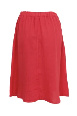 Outlet Black Colour Bcmelina Short Linen Skirt 40910 Red