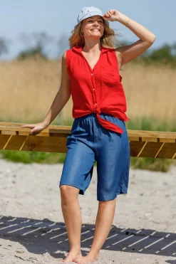 Online Black Colour Bcmelina Sleeveless Tie Shirt 40911 Red