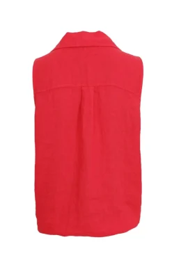 Online Black Colour Bcmelina Sleeveless Tie Shirt 40911 Red
