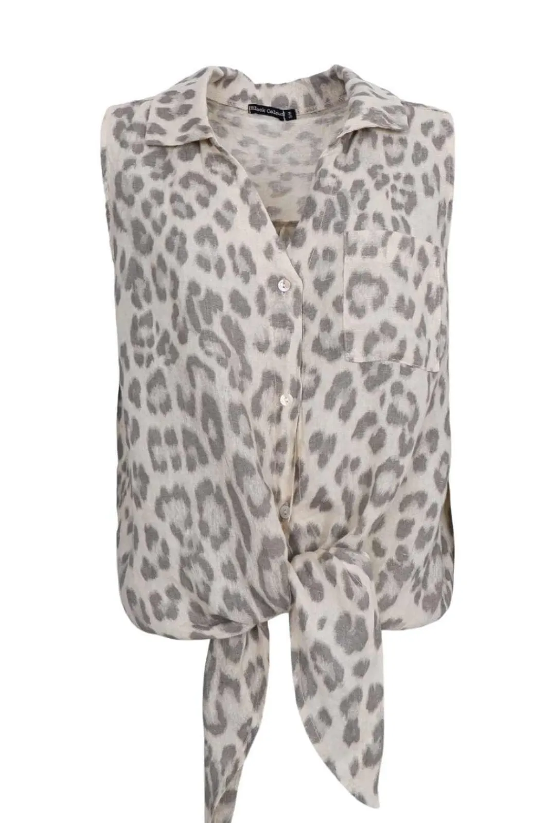 Outlet Black Colour Bcmelina Sleeveless Tie Shirt 40911 Natural Leo