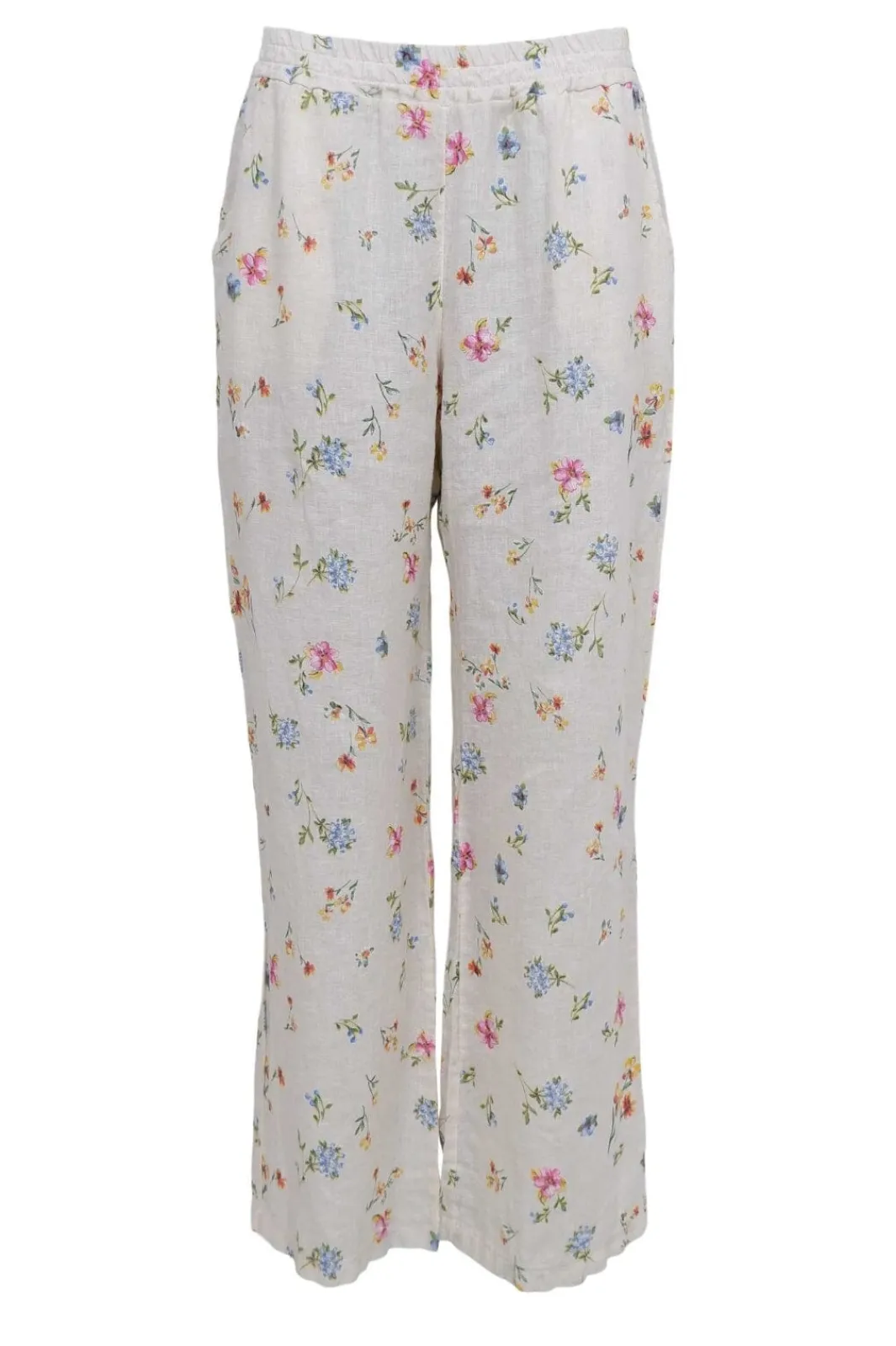 New Black Colour Bcmelina Wide Linen Pant 40843 Flower