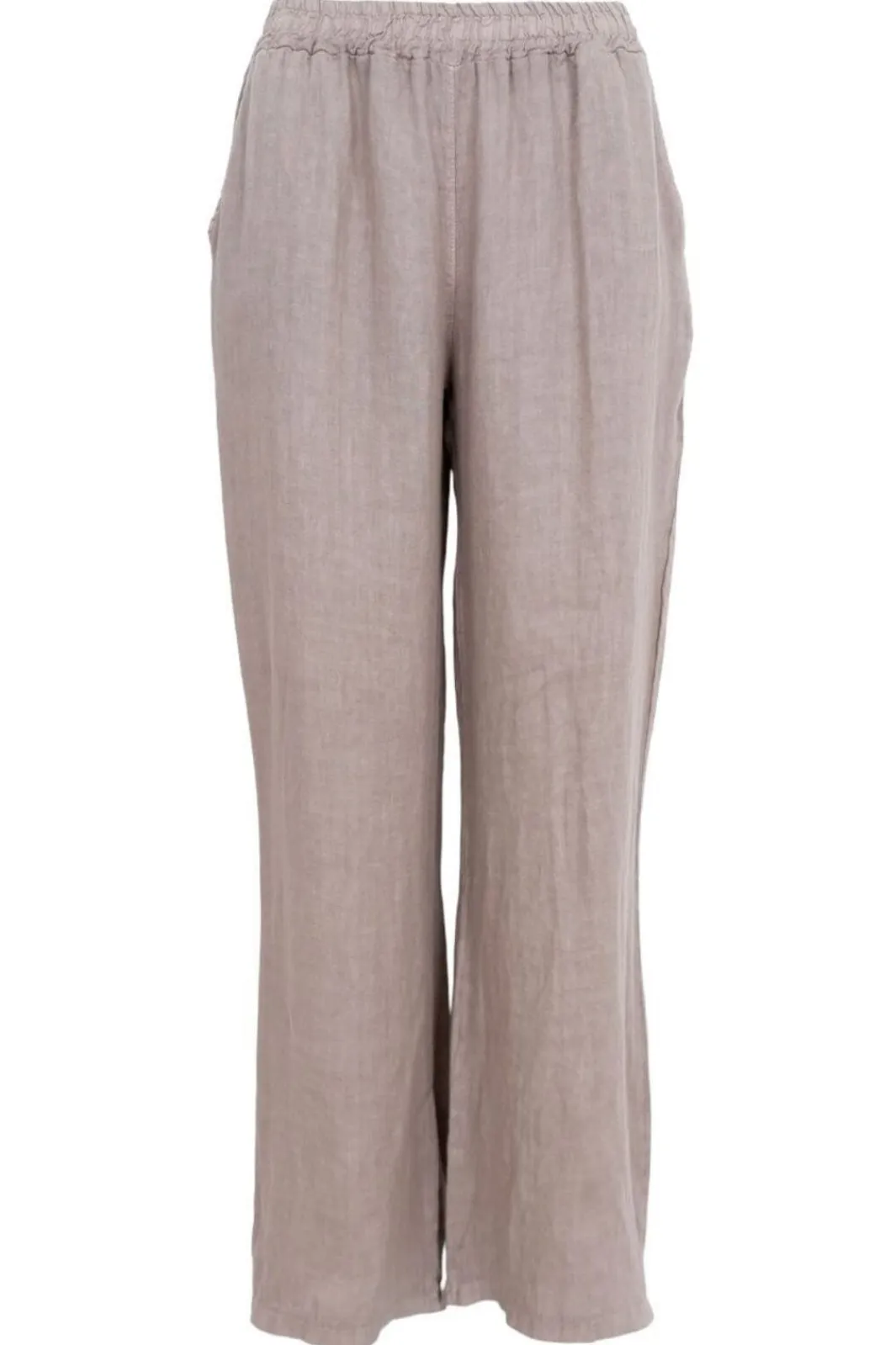 Hot Black Colour Bcmelina Wide Linen Pant 40843 Taupe