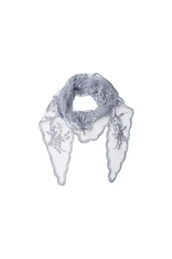 Outlet Black Colour Bcmiriana Triangle Lace Scarf 3643 Grey Blue