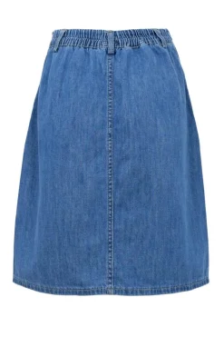 Outlet Black Colour Bcnettie Denim Skirt 40892 Mid Blue Wash
