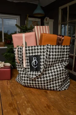 Black Colour Bcnyla Shopper Bag 9340 Houndstooth