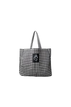 Black Colour Bcnyla Shopper Bag 9340 Houndstooth
