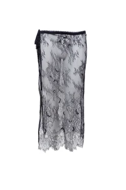 New Black Colour Bcorianna Lace Tie Skirt 208424 Black