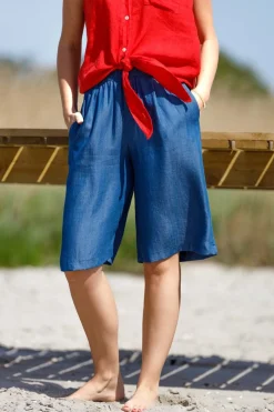Discount Black Colour Bcpueblo Tencel Shorts 40906 Jeans Blue