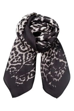 Clearance Black Colour Bcrani Leo Mini Scarf 3633 Grey