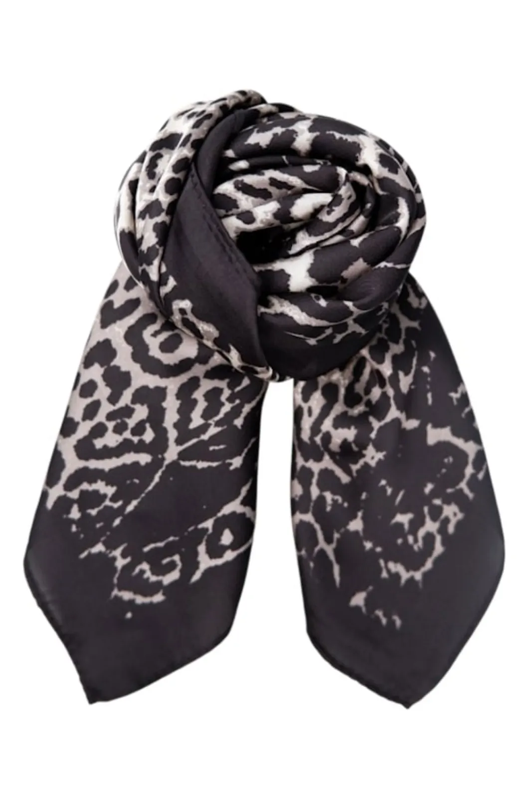 Clearance Black Colour Bcrani Leo Mini Scarf 3633 Grey