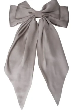 Discount Black Colour Bcrenee Satin Bow Barette Grey
