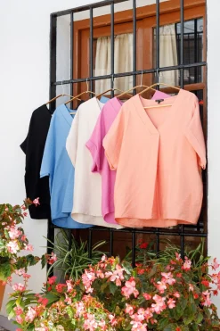 Black Colour Bcsamos Blouse 40895 Pink