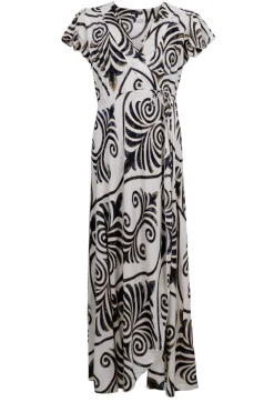 New Black Colour Bcstella Wrap Dress 39609 Malaka White