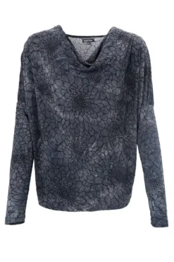 Sale Black Colour Bctessa Ls Blouse 40941 Charcoal