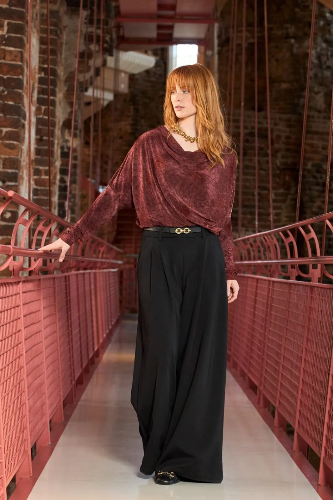 Black Colour Bctessa Ls Blouse 40941 Plum
