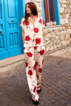 Discount Black Colour Bctiily Rose Pant 40963 Red