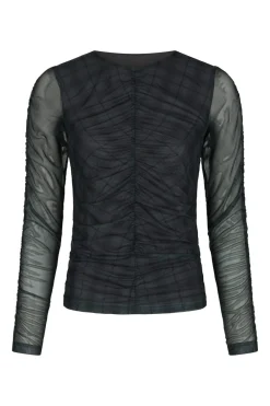 Neo Noir Bea Check Mesh Blouse 167294 104