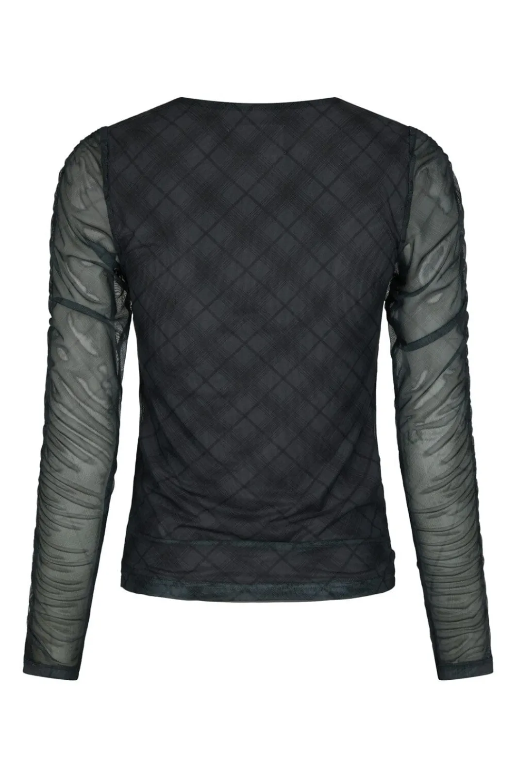 Neo Noir Bea Check Mesh Blouse 167294 104