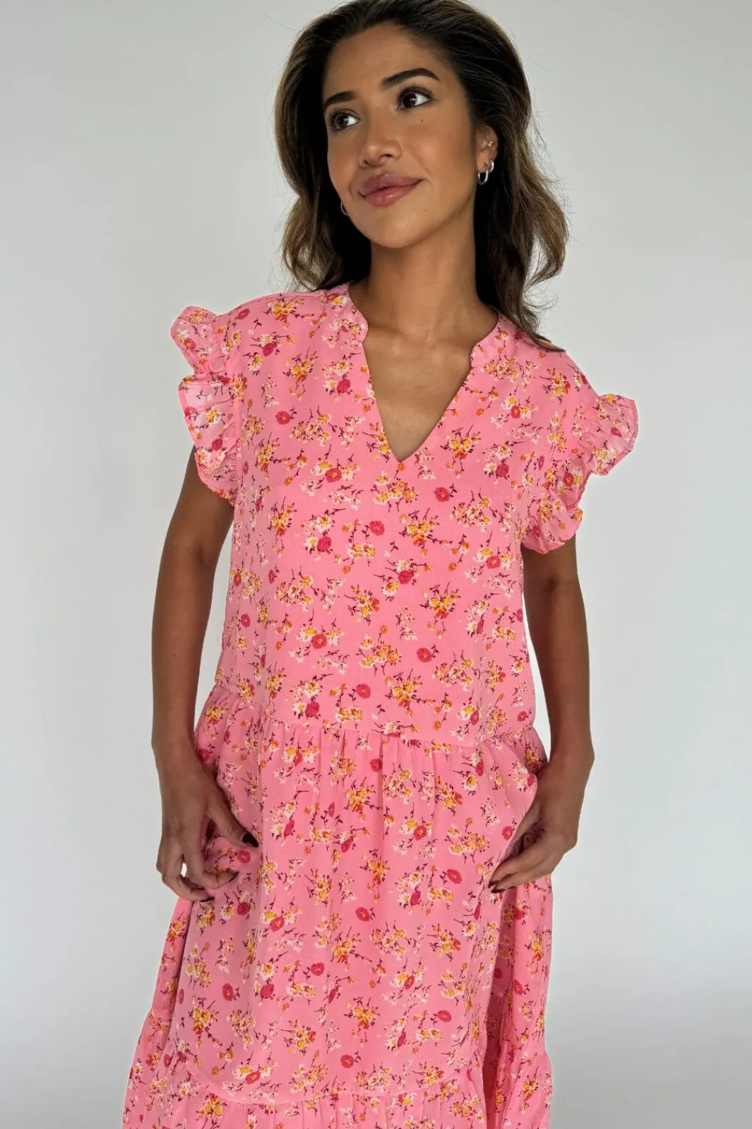 Best Continue Bea Long Flowerprint 14891 Yellow Flower