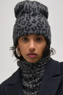 Lala Berlin Beanie Bina 10020105 Asphalt Leo