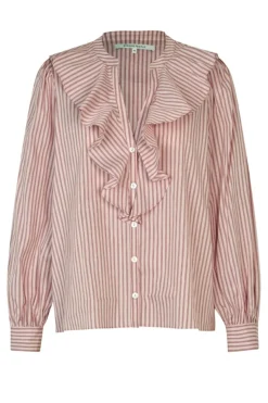 Online Second Female Becka Frill Shirt 60094 9408 Sepia Rose