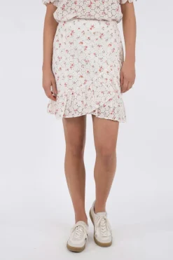 Hot Neo Noir Bekka Embroidery Rose Skirt Pink