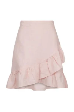New Neo Noir Bekka Linen Skirt Rose Smoke