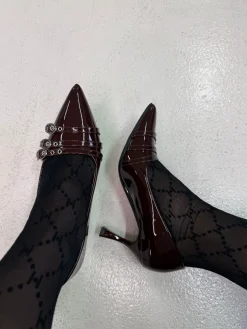 New Bloom Bellflowerstiletto Dark Maroon