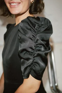 New Neo Noir Benua Heavy Sateen Blouse 167069 100