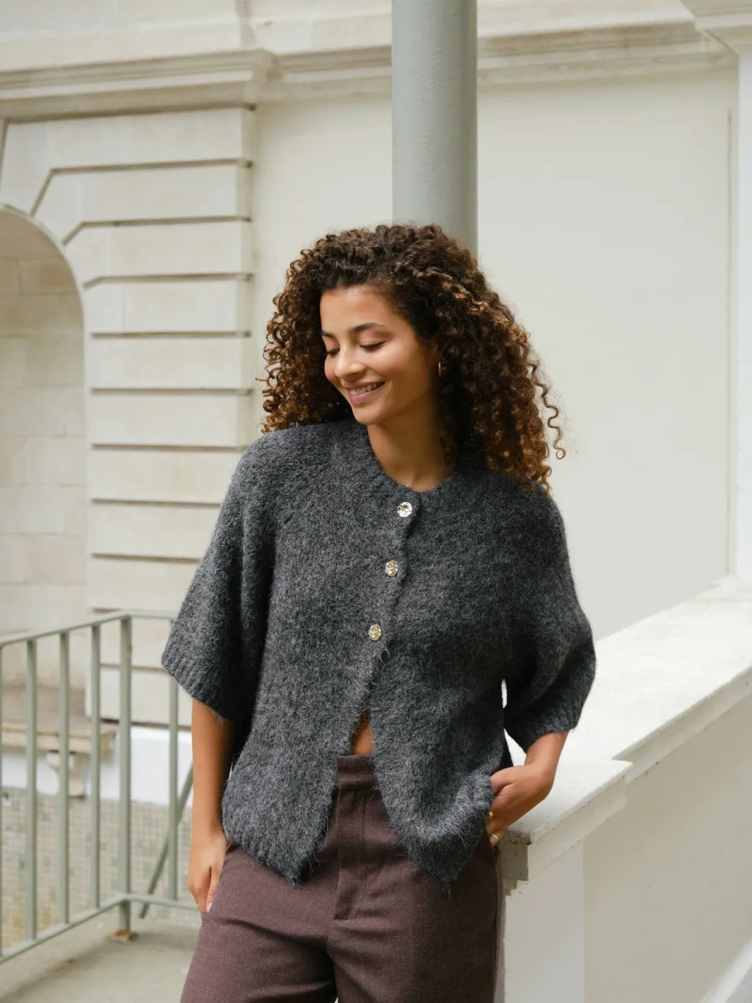 Discount Neo Noir Benuta Fluffy Knit Cardigan 165816 136