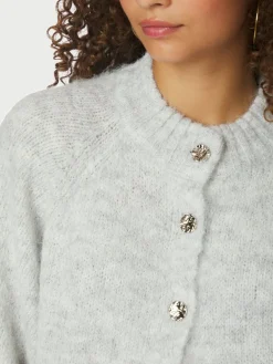 Sale Neo Noir Benuta Fluffy Knit Cardigan 165816 103