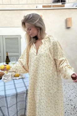 BYIC Bettyic Long Dress A23950 Yellow Flower Print