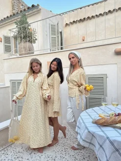 BYIC Bettyic Long Dress A23950 Yellow Flower Print