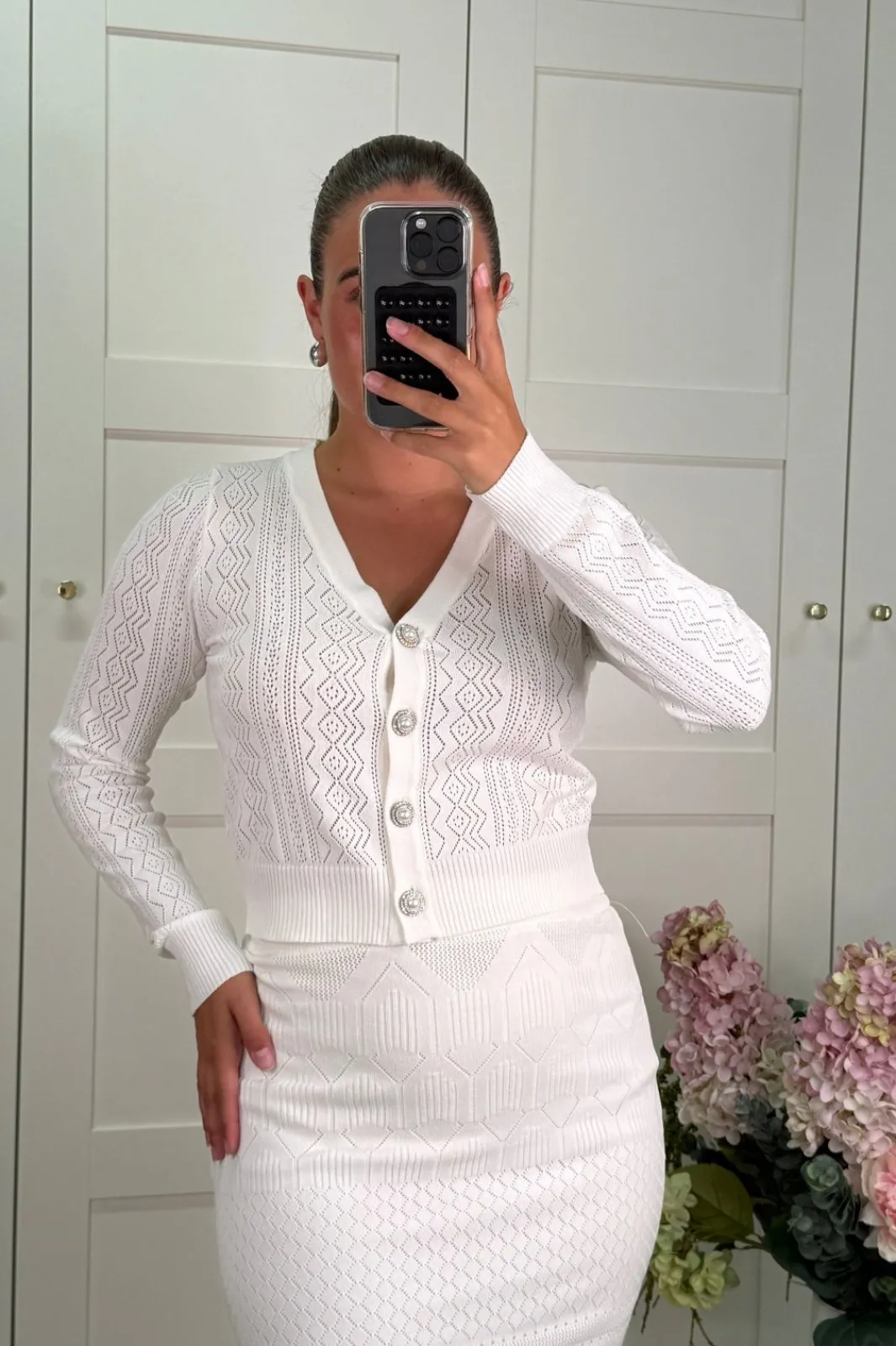 Discount A-bee Bianca Cardigan White